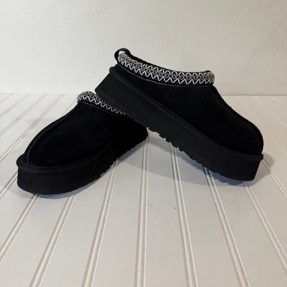 UGG Size 8 Tasman II Black Platform slipper Shoes size 8 - Picture 6 of 7